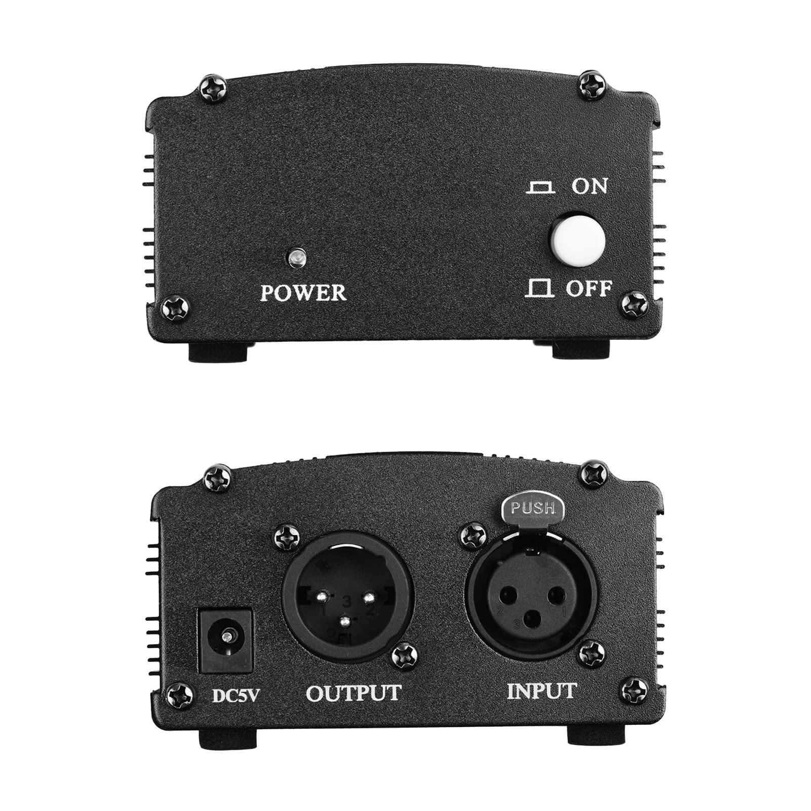 Benkeg Phantom Power,Micrófono ultracompacto + Fuente de alimentación Fantasma de 48 V con Entrada y Salida XLR para grabación de música de Estudio de micrófono de Condensador
