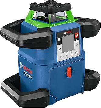 BOSCH GRL4000-90CHVK REVOLVE 18V Connected Green-Beam Self-Leveling Horizontal/Vertical Rotary Laser Kit, Includes CORE18V 4 Ah Battery & Charger, Tripod, Rod, Receiver, Carrying Case, Accessories