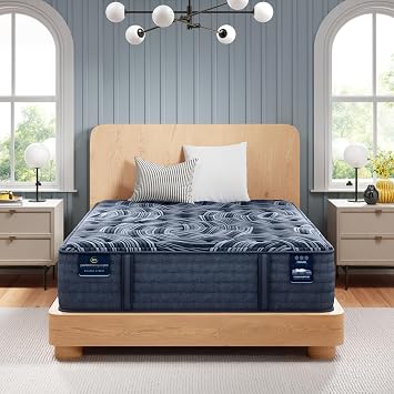 Serta Perfect Sleeper Pro - New Paris 15" Medium Latex Hybrid Mattress, Queen Mattress - 5 Support Zones and Cooling Tech for Premium Hybrid Comfort - 100 Night Trial, CertiPUR-US Certified