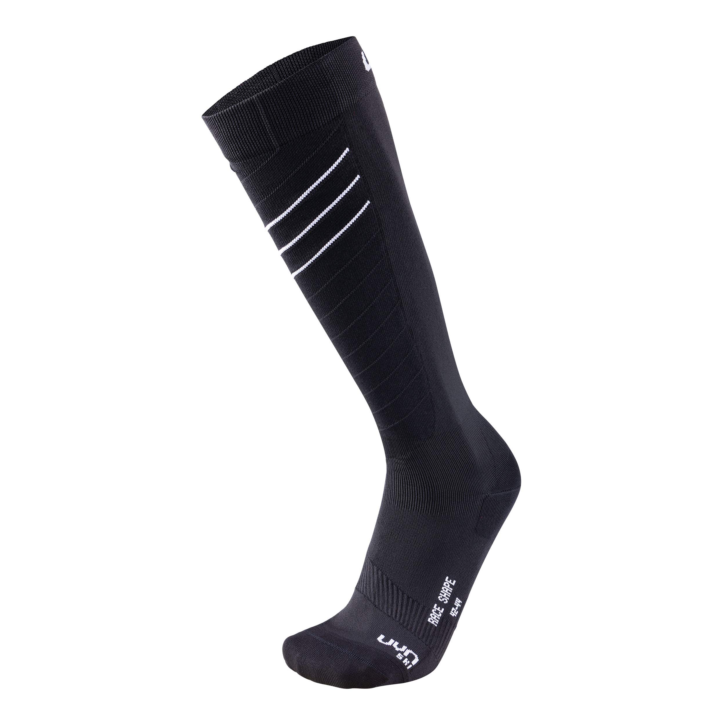 UYN S100121 SKI RACE SHAPE Socks Men's Black White 44