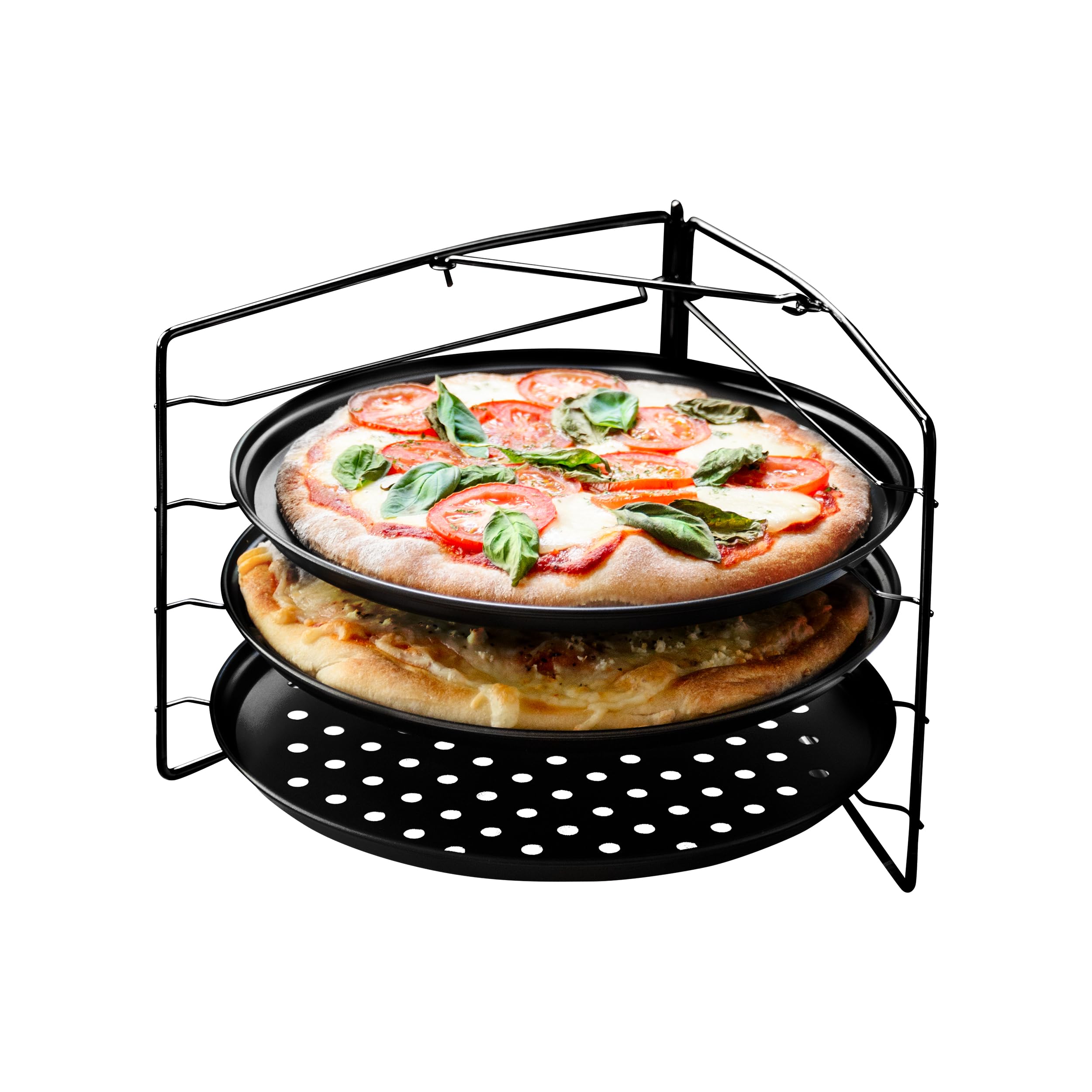 Lot De 10 Plaques à Pizza Antiadhésives 33 Cm - Idéales Barbecue, Pâtisserie Et Cuisson Maison