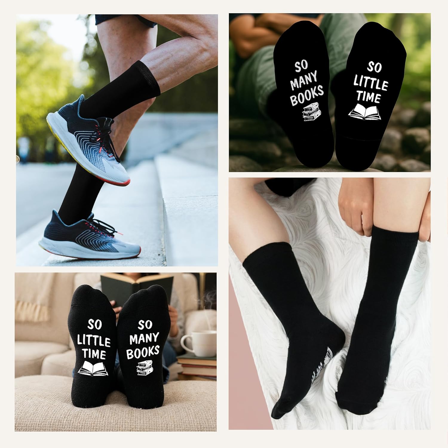 ZAGKOO Book Socks - Reading Socks for Women, Men - Funny Gifts for Book Lover, Reader, Reading Lover, Bookish, Bookworm - Image 6