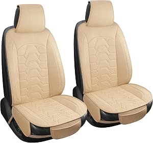 Linen Front Car Seat Covers Cloth Fabric Automotive Seat Protectors