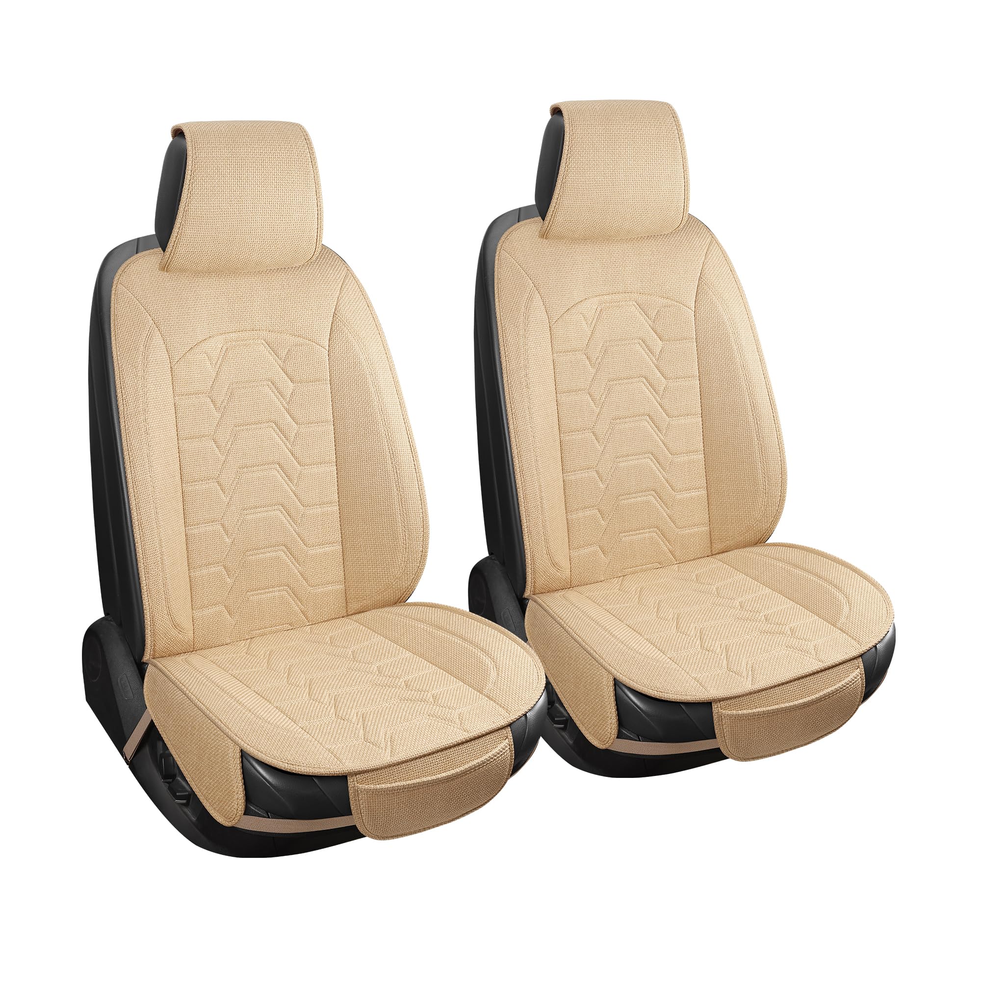 hoozoom Linen Front Car Seat Covers
