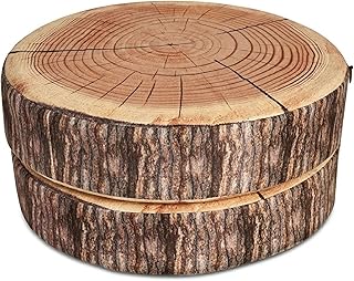 Log Pillow 2 Pack - Cozy & Comfy Wood Pillow with High-Density Foam - Re...