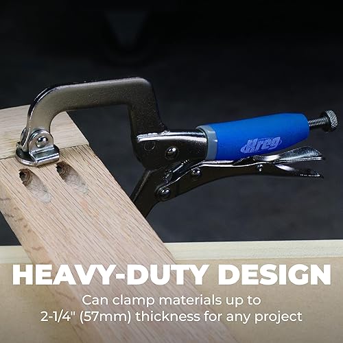 Miniatura 2 de Kreg KHC-MICRO - Abrazadera de orificio de bolsillo de 2 pulgadas para juntas de descarga, presión ajustable para carpintería precisa, funciona con