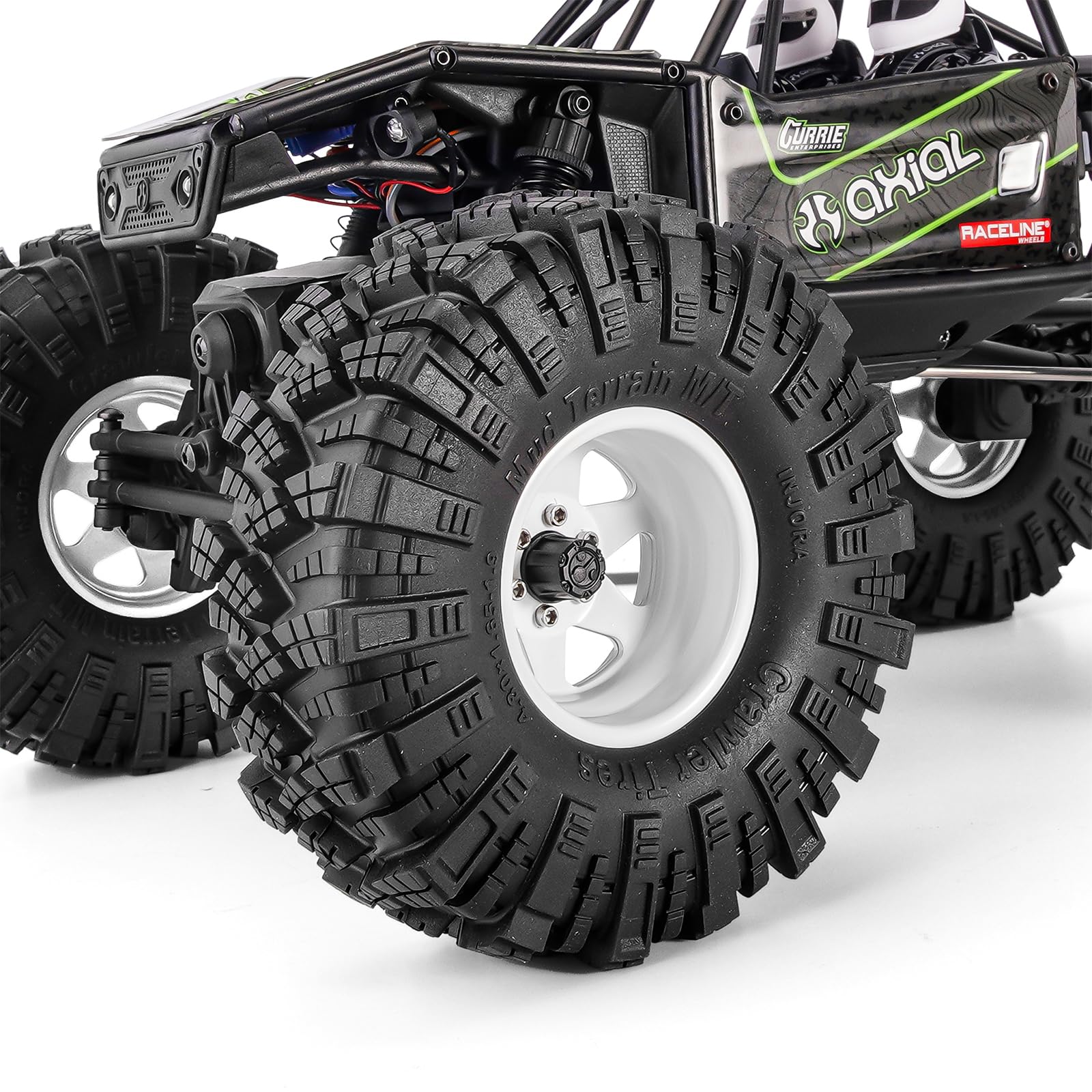 INJORA 1.9 Neumáticos Desplazamiento -8.9mm Llanta Beadlock para SCX10 TRX4