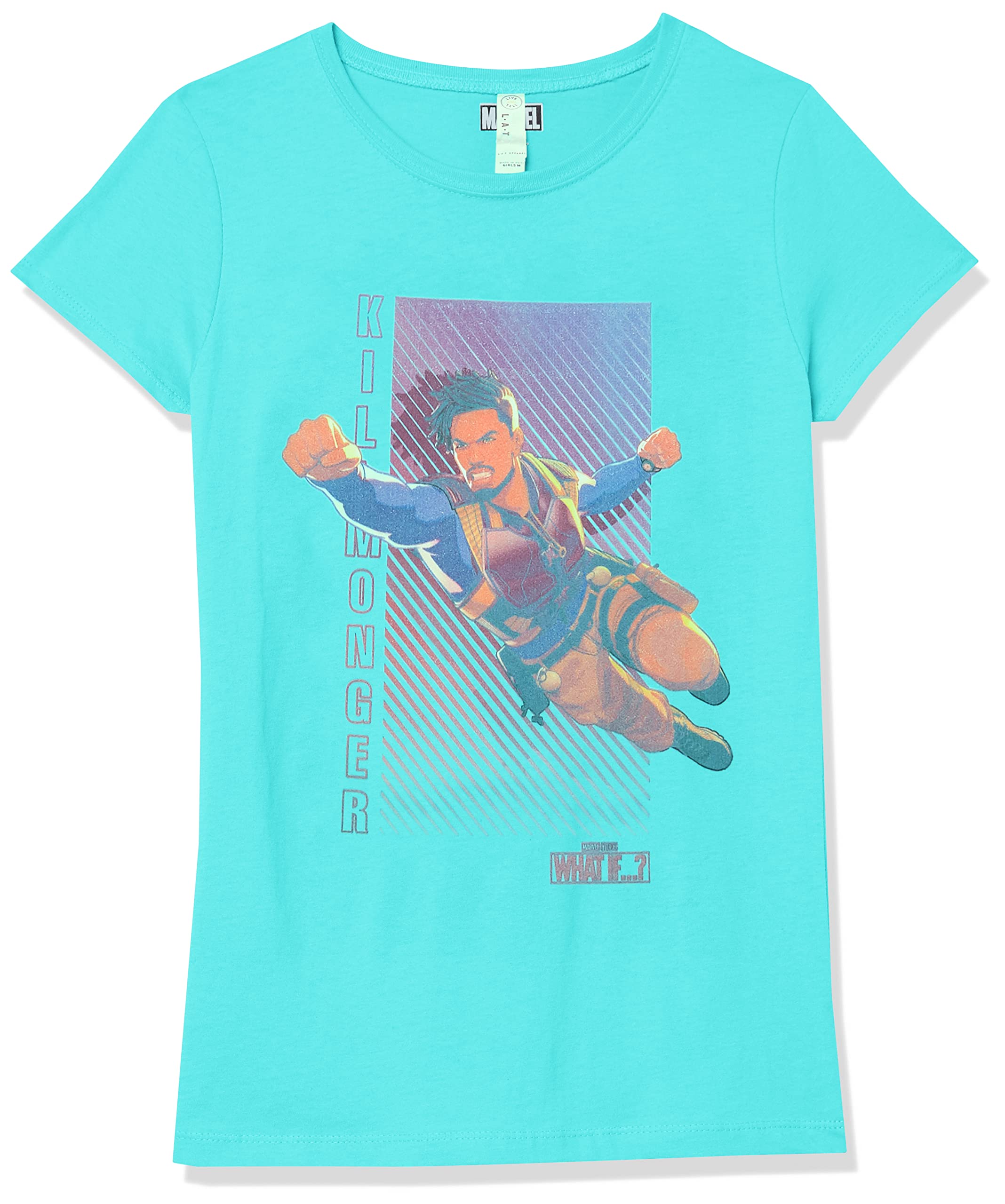 T-shirt Marvel Killmonger fille bleu tahi résistant aux lavages L - 3