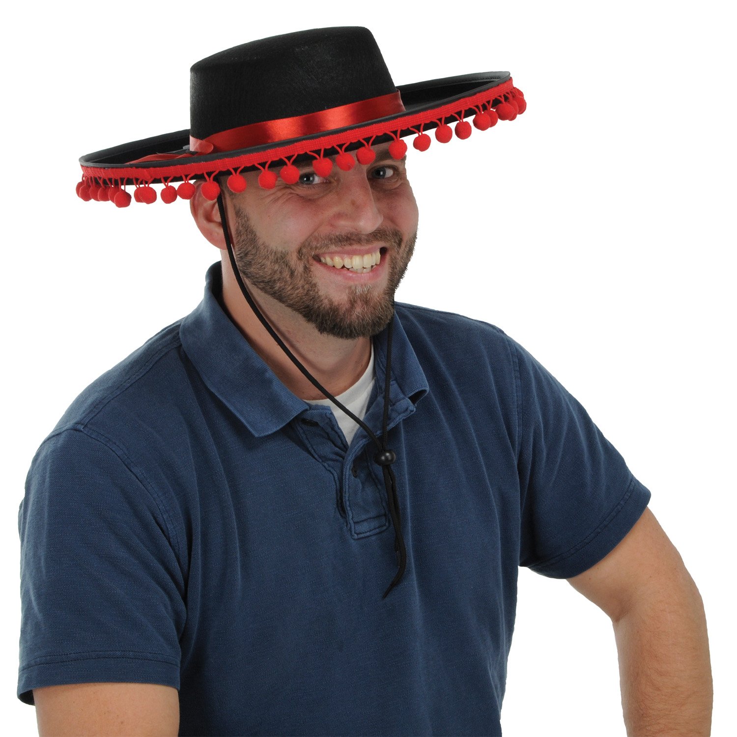 Beistle Fiesta-Kostüm-Set – Spanischer Hut aus Filz und bunter Serape-Poncho, lebendiges Verkleidungsset für Partys, Festivals, Paraden, Cinco de Mayo Feiern und kulturelle mexikanische