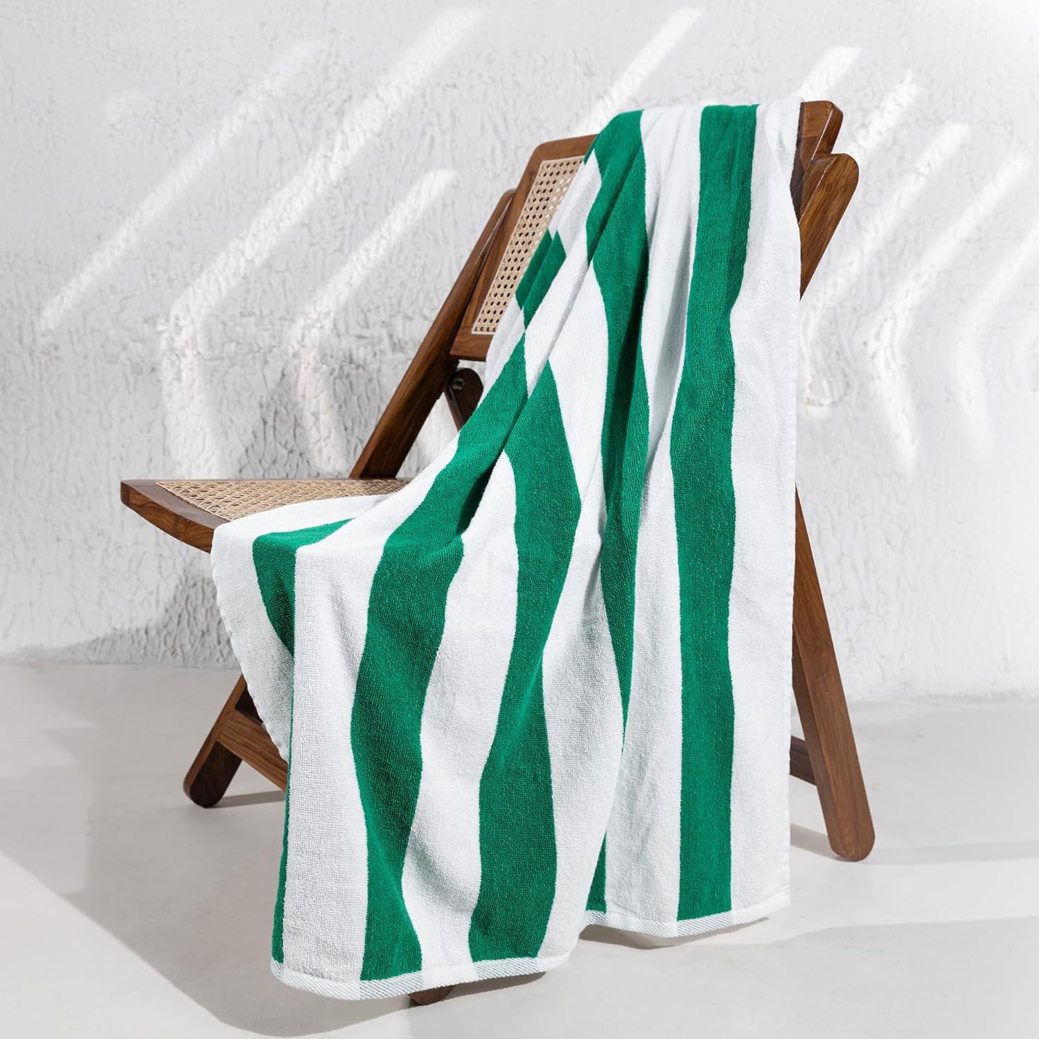 Salt Earth Cotton Striped Beach Cabana Towel, 6 Pack - 30"x60" Quick Dry Towels, Pool Essentials, Travel, Gym & Bathroom Towels, Oversized Beach Vacation Essentials (Multicolour) - Image 5