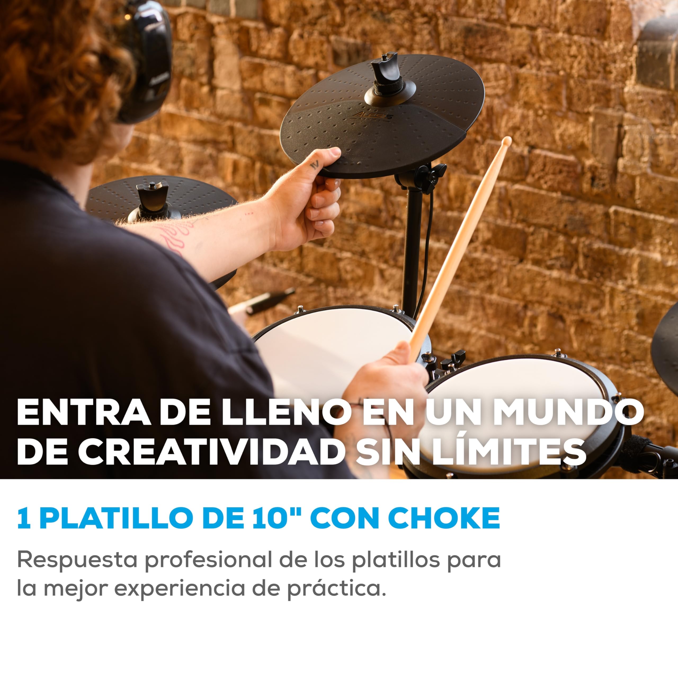 Alesis Pack de Expansión Drums Nitro Max - Expansión de Set de Batería Eléctrica para Kit Nitro Max, Pad Tom de Malla, Platillo 10" con Choke y Cables