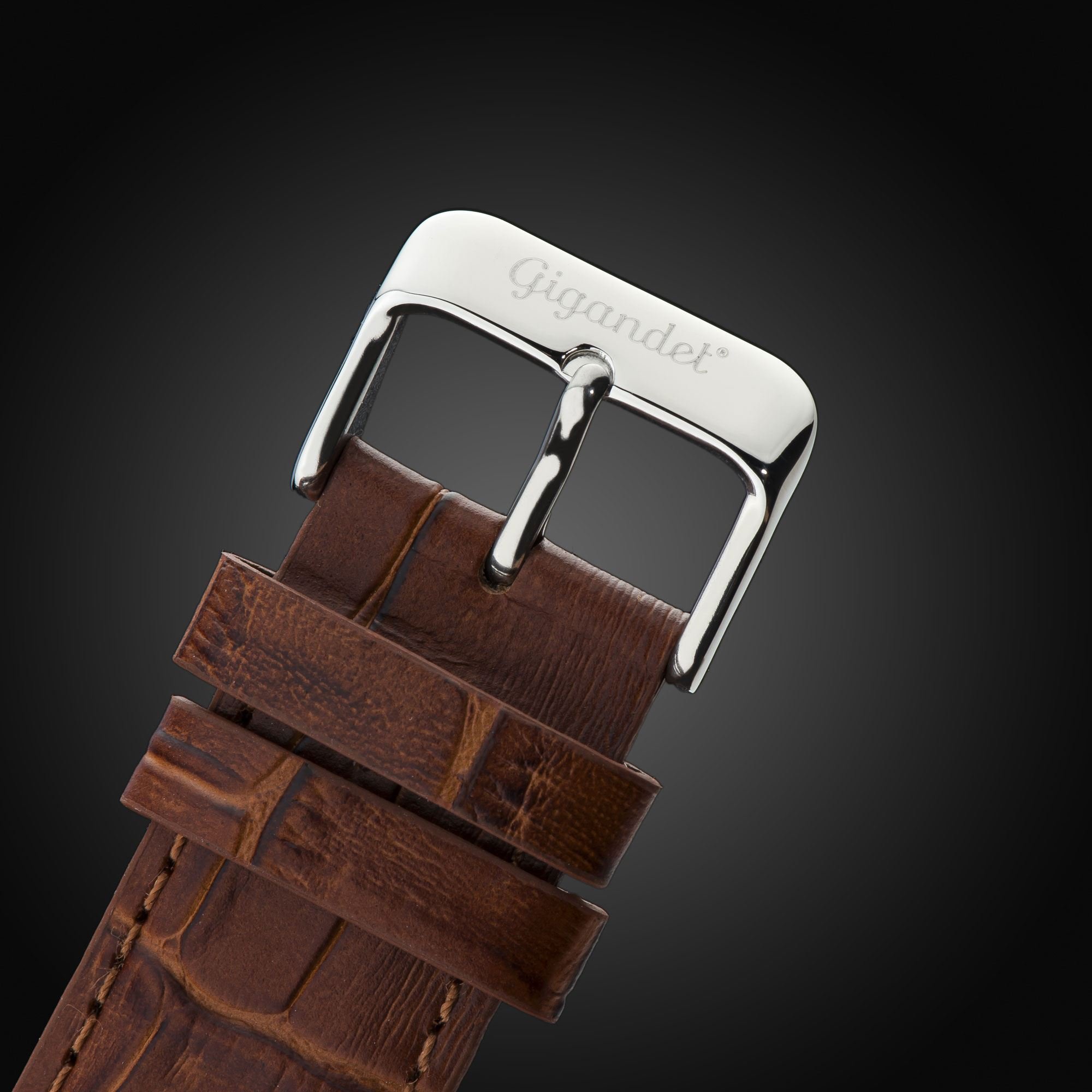 Gigandet Reloj de Hombre Cuarzo Red Baron IV Cronógrafo Analógico Cuero Marrón Beis G19-001