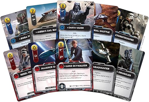 Vista 4 de Fantasy Flight Games Star Wars The DeckBuilding Game Juego de cartas de estrategia Juego de batalla táctica cabeza a cara para adultos y niños
