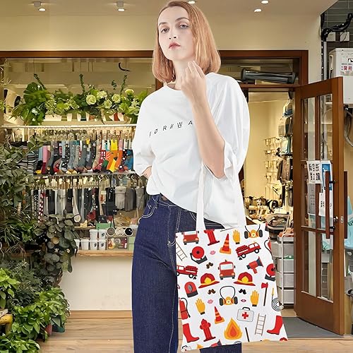 Miniatura 6 de LEVLO Bolsa de maquillaje de bombero, regalo de fiesta de bombero, orgulloso, bombero, esposa, mamá, bolsa de viaje, bolsa de bombero, regalo de