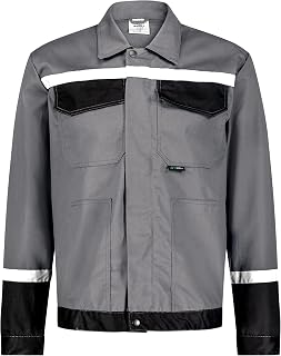 Char Arbeitsjacke Männer Arbeitsjacke Herren Reflektor Multifunktionale Arbeitsjacke Bundjacke - Blau/Grau