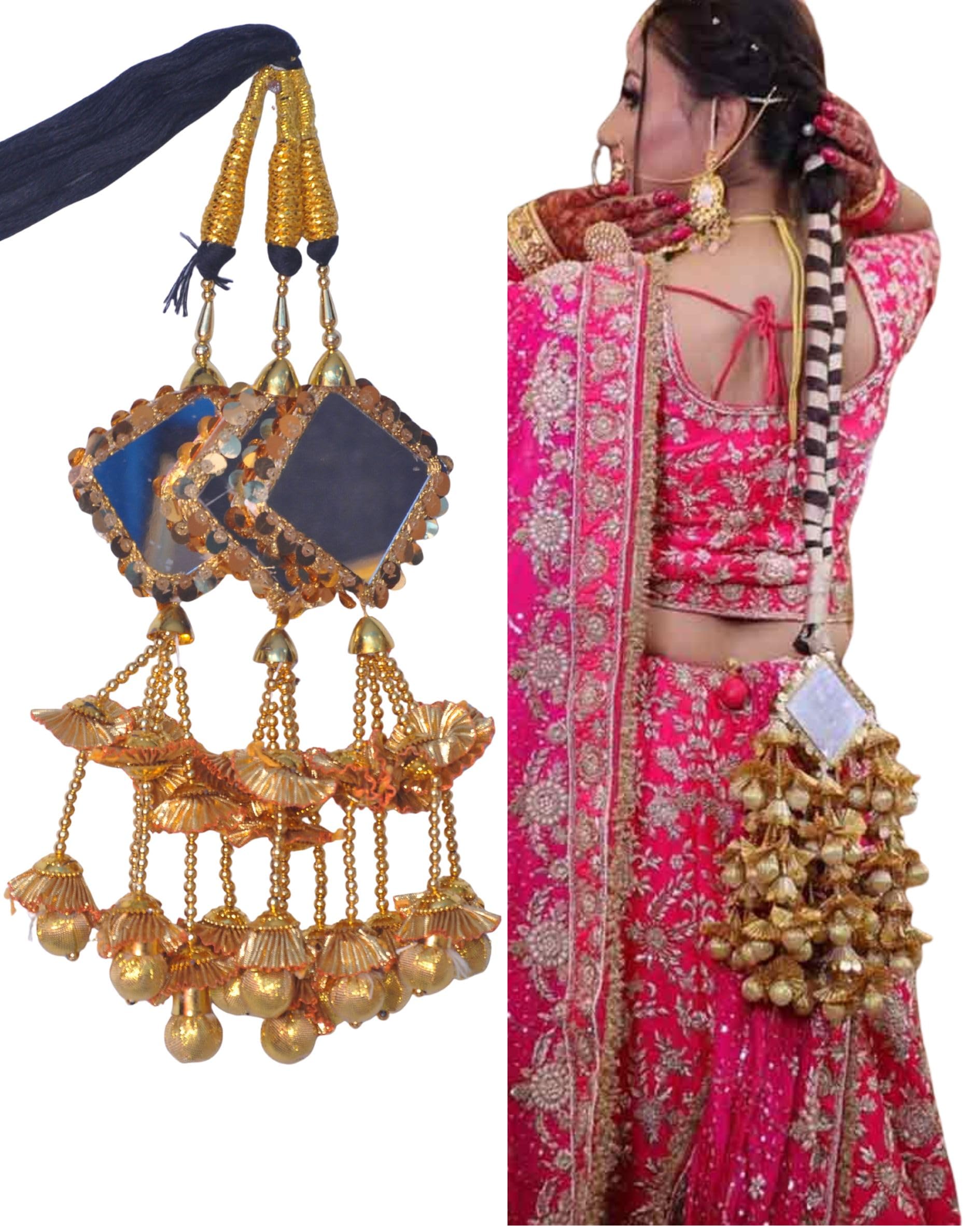 Women Punjabi Patiala Shahi Parandi/Paranda/Patiala Choti Hair Extension Braid Extension Designer Punjabi Parandi for Women – Stylish Braid Accessory Hair Extension-image-22
