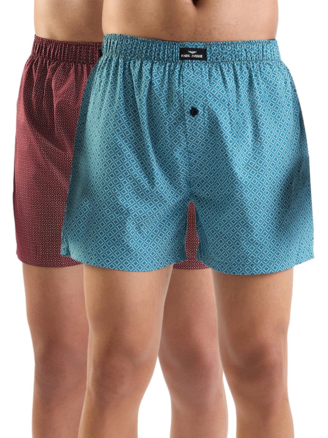park avenue Men Comfort Fit Solid Pattern Pure Cotton Loungewear (Size: S)-PZUA00951 Pack of 2 Multi-Colour-picture-23