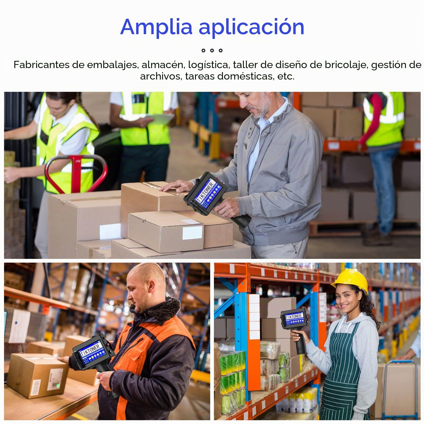 127T1 Impresora de Mano Portátil con Cartucho de Tinta de Secado rápido, Pistola Impresora de Inyección de Tinta de Mano para Texto Fecha Número de Lote Código QR Código de Barras