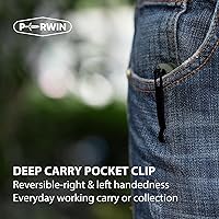 Vista 6 de Cuchillo de bolsillo – Cuchillo plegable con clip de bolsillo, cuchillo EDC para hombres, hoja D2 mango G10, regalo para hombres, marido, niño