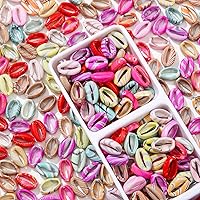 Vista 5 de 200 cuentas acrílicas de conchas de color, cuentas temáticas de océano y mar, cuentas de verano Hawaii para hacer joyas, kit de cuentas, pulseras