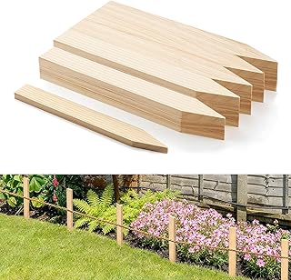 20 Pieces Wooden Garden Stakes 12 Inch Grade and Survey Stakes Wooden Garden and Sign Posts for Plant Support Silt Fence Yard Farm Survey Boundaries Baselines