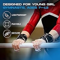 Vista 6 de Gibson Athletic Just Right Neo - Agarres de gimnasia para mujer, agarre de cuero con protector de muñeca de neopreno, cierre de velcro, agarres