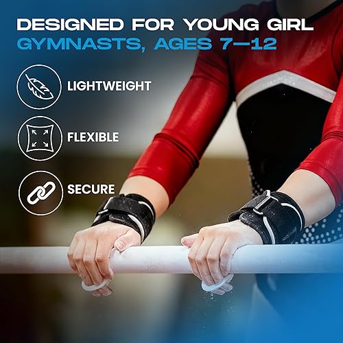 Miniatura 6 de Gibson Athletic Just Right Neo - Agarres de gimnasia para mujer, agarre de cuero con protector de muñeca de neopreno, cierre de velcro, agarres para