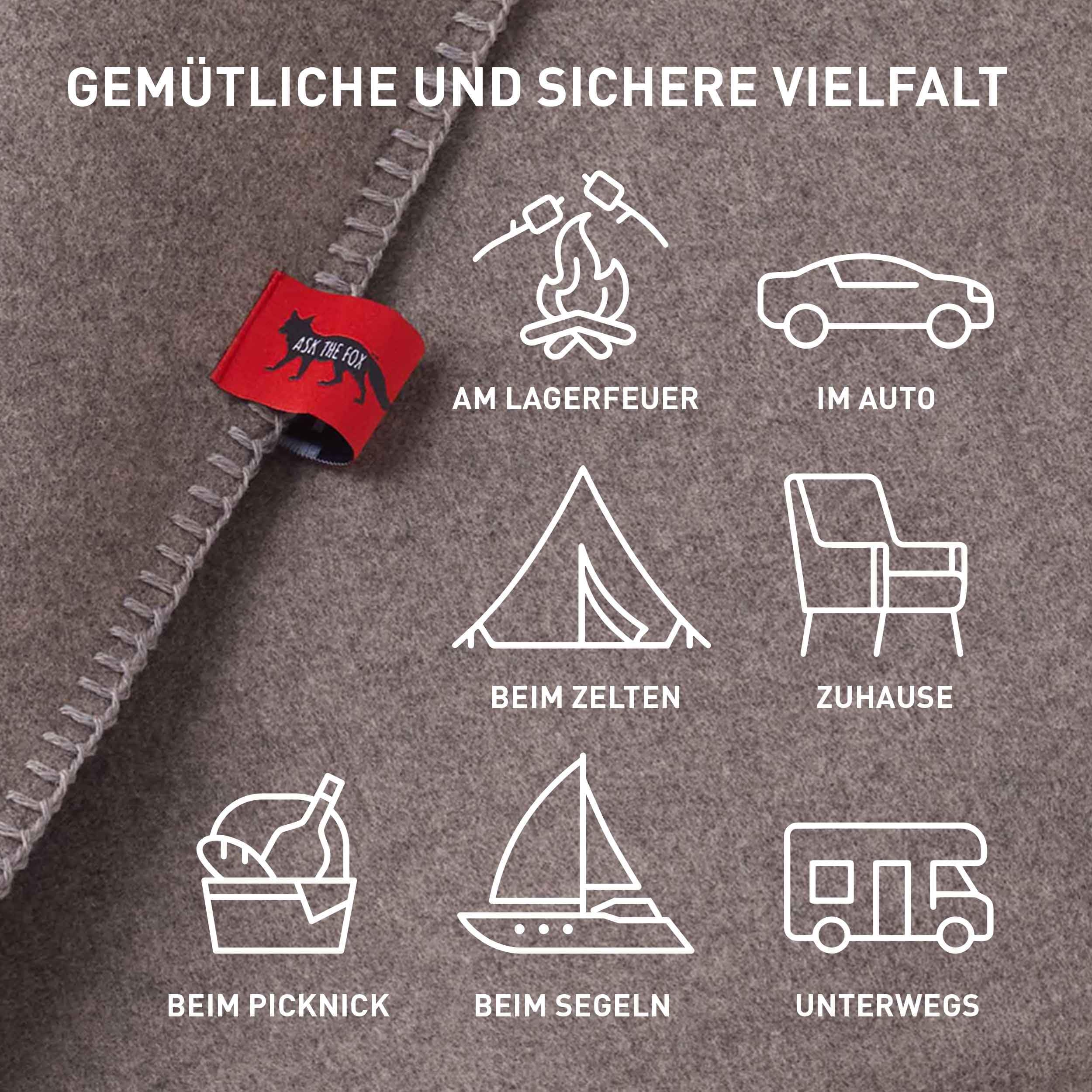 Feuerschutz-Kuscheldecke – feuerfeste Decke aus 100% PyroTex – weich & antibakteriell – nachhaltige Schutzdecke gegen Feuer – Feuerdecke kuschelig Grey-Sparkeling
