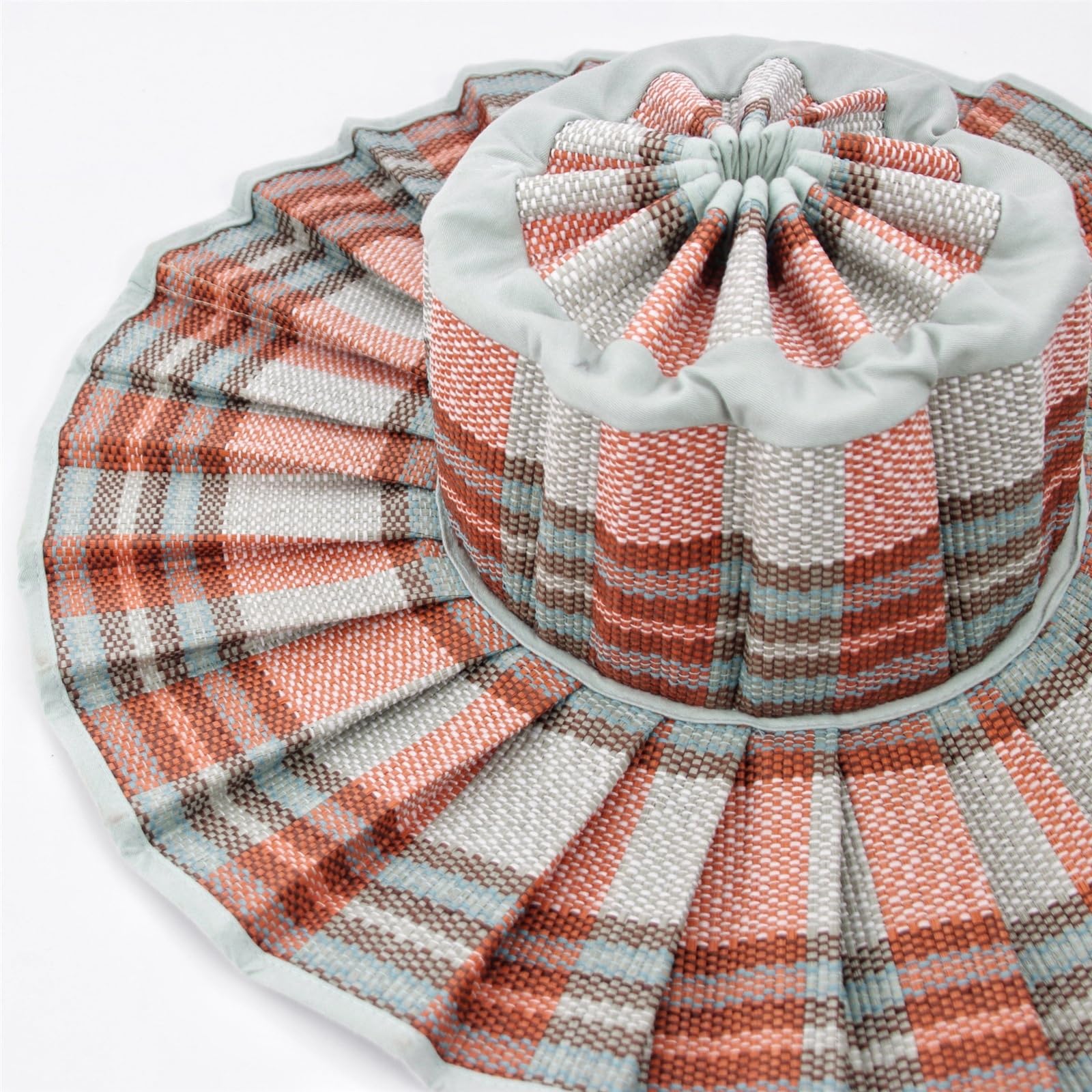 Cappello di Paglia Versatile da Donna: Pieghevole, Facile da trasportare, Protezione Solare, Design con Cinturino Plissettato per Primavera ed Estate