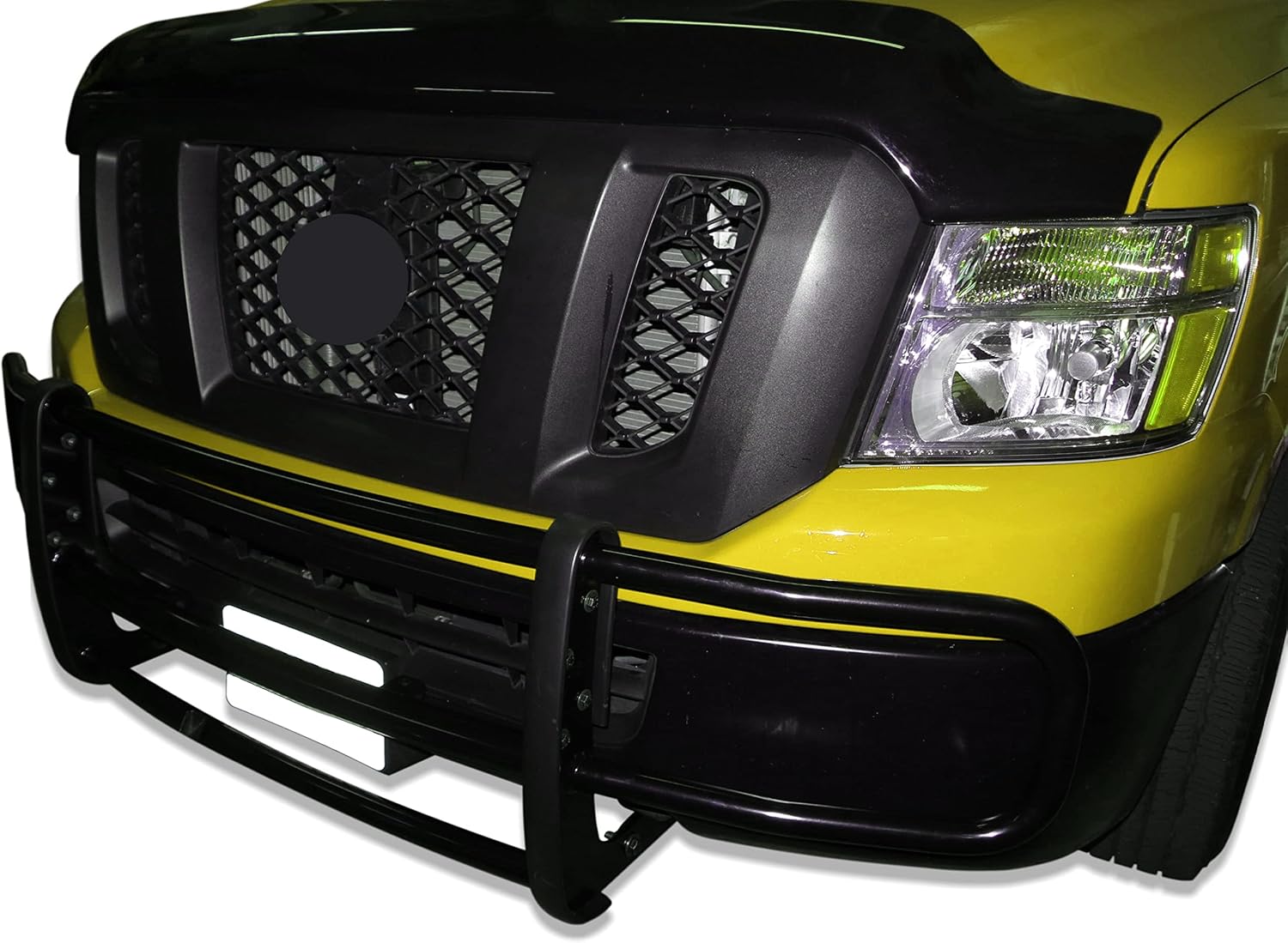 Black Horse SPARTAN Grille brush Bumper Guard Modular Black Compatible with 12-21 NISSAN NV 1500/2500/3500 VAN (FULL SIZE)-17NINVMA