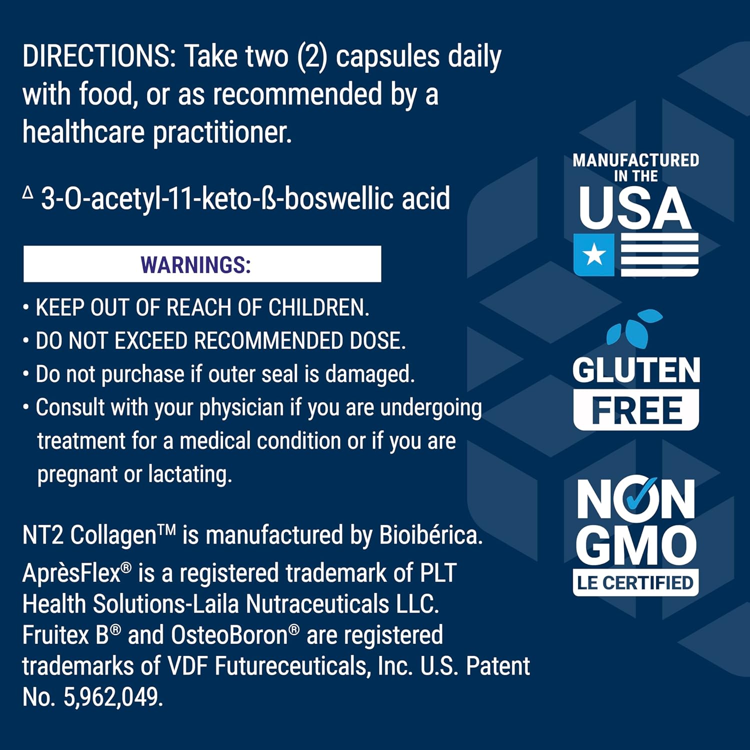 Life Extension ArthroMax® Advanced NT2 Collagen™ & AprèsFlex®, glucosamine sulfate, Boswellia (Indian Frankincense), Joint Health, Mobility, Gluten-Free, Non-GMO, 60 Capsules - Image 7