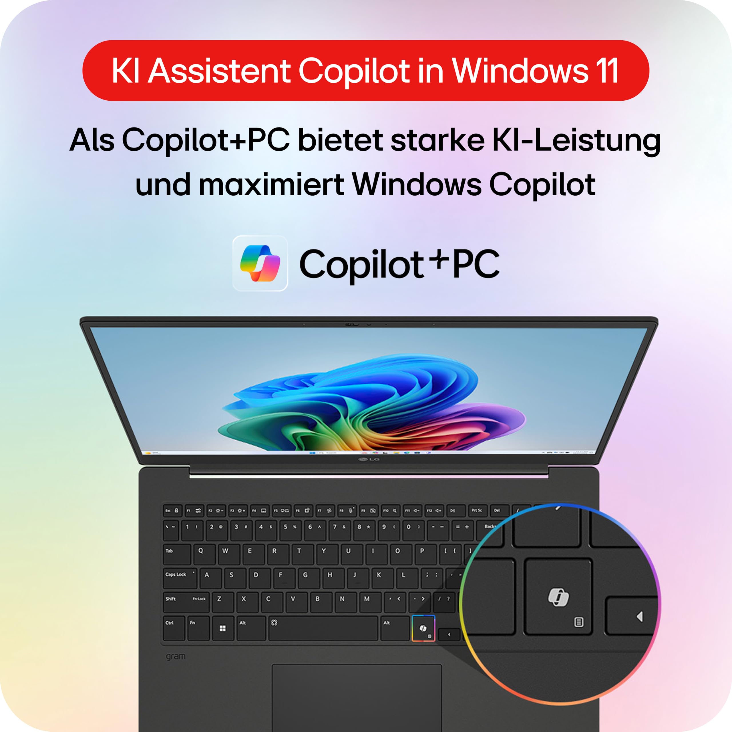 LG gram Pro 16 16Z90TS-G.AU89G (16 Zoll) IPS Notebook, Intel Core Ultra 7 258V, Intel Arc™ Graphics 140V, 16GB RAM, 1TB SSD, federleicht (1,239 kg), gram AI, Copilot+ PC, 77 Wh, Thunderbolt 4, Schwarz