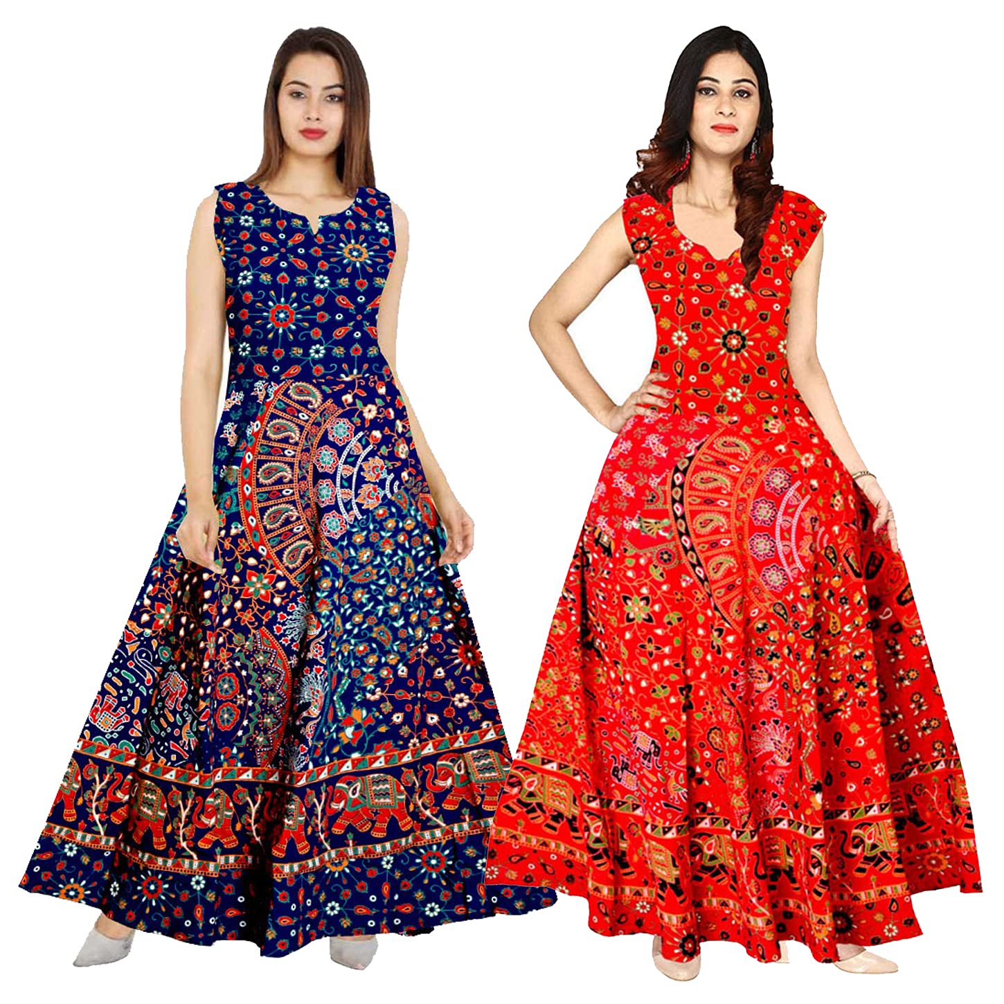 Cotton Rajasthani Maxi Dress