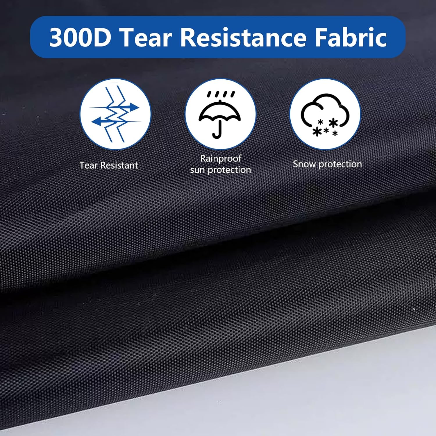 15 inch Outdoor Speaker Covers, 2 Pack Weatherproof Speaker Cover for PA DJ Powered Speakers - 600D Thick Oxford Fabric Waterproof UV Protection Dustproof - Image 4