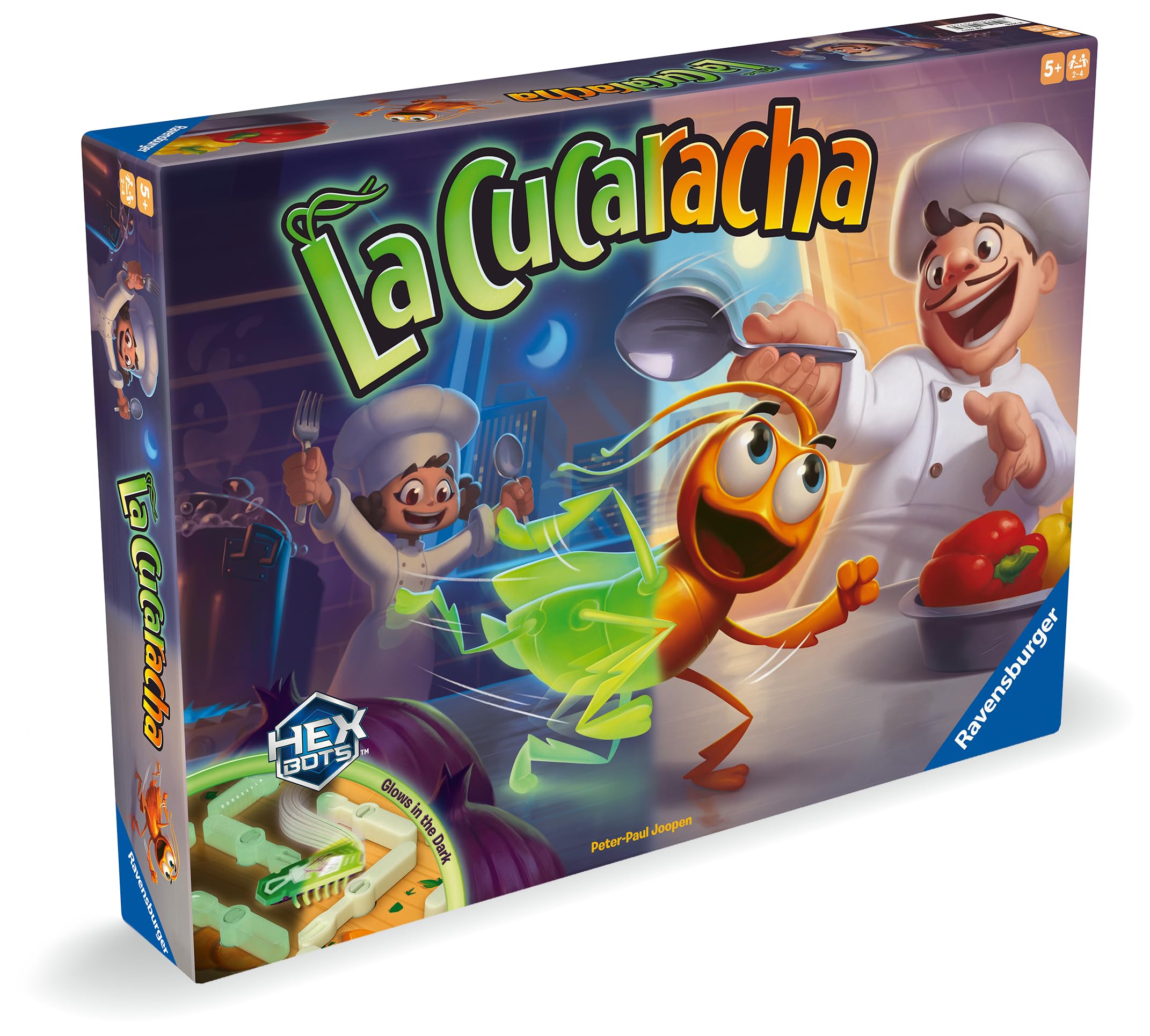 Ravensburger 24764 La Cucaracha - Glow in the Dark - Action Game with Electronic Cockroach for Young and Old from 5 Years, for 2-4 People