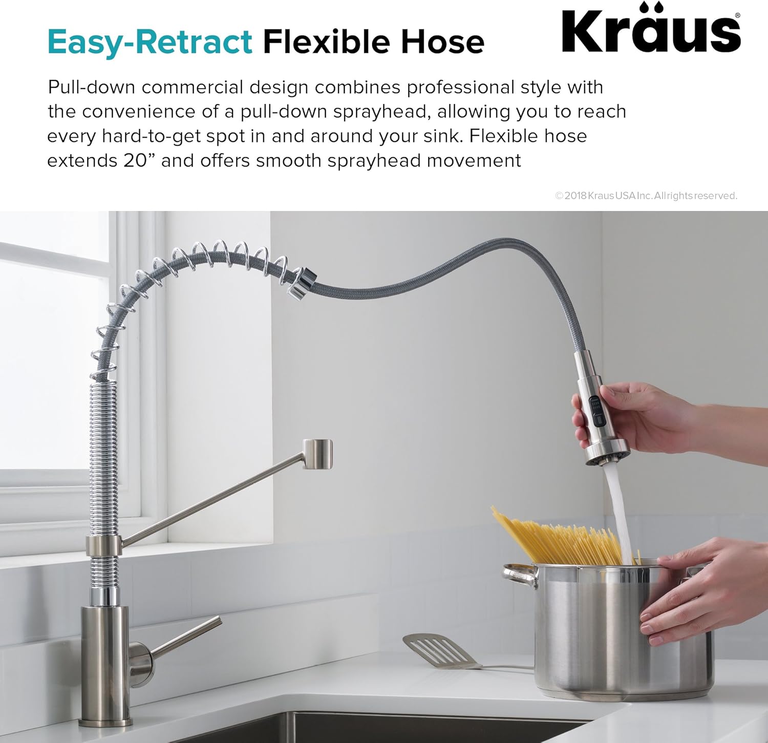 Uр Tо 40% оƒƒ Kraus KHU103-33-1610-53SSCH Set with Standart PRO Farmhouse Sink and Bolden Commercial Pull Faucet in Stainless Kitchen Sink & Faucet Combo, Stainess Steel/Chrome