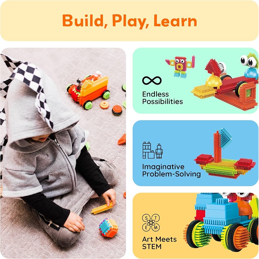 Amazon.com: PicassoTiles 116pc Hedgehog Building Blocks