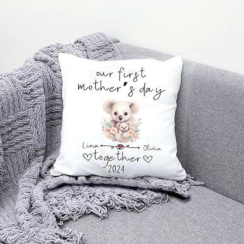 Miniatura 3 de Koala Matching for Mother's Day, Personalised Pillow Case Decor for Home, Present for Mom, Grandmother, for Her