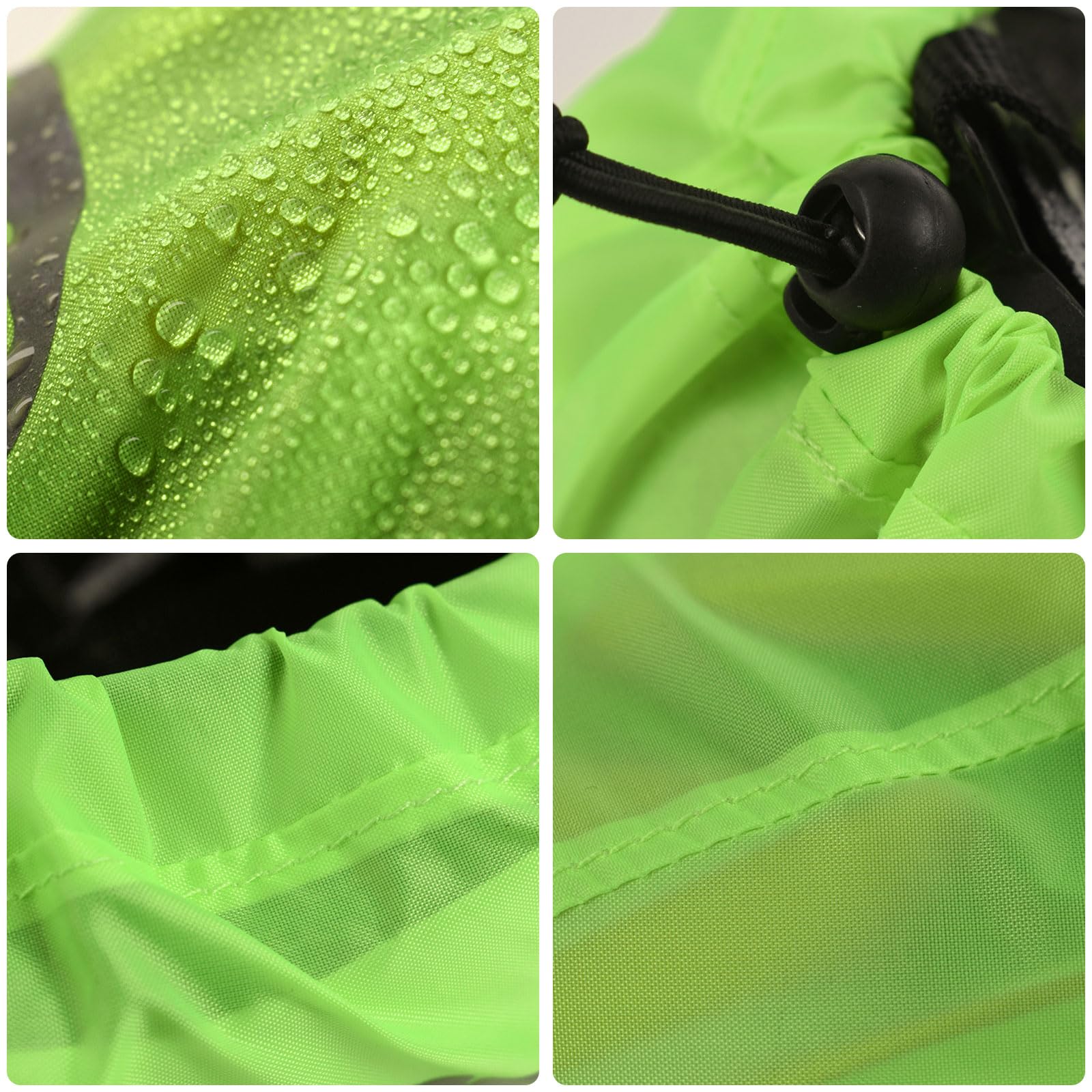 3 Pezzi Copri per Casco Bici Impermeabile, Copertura Antipioggia per Casco da Ciclismo con Striscia Riflettente, Copricasco Impermeabile per Uomo Donna Bambini, Verde Fluorescente
