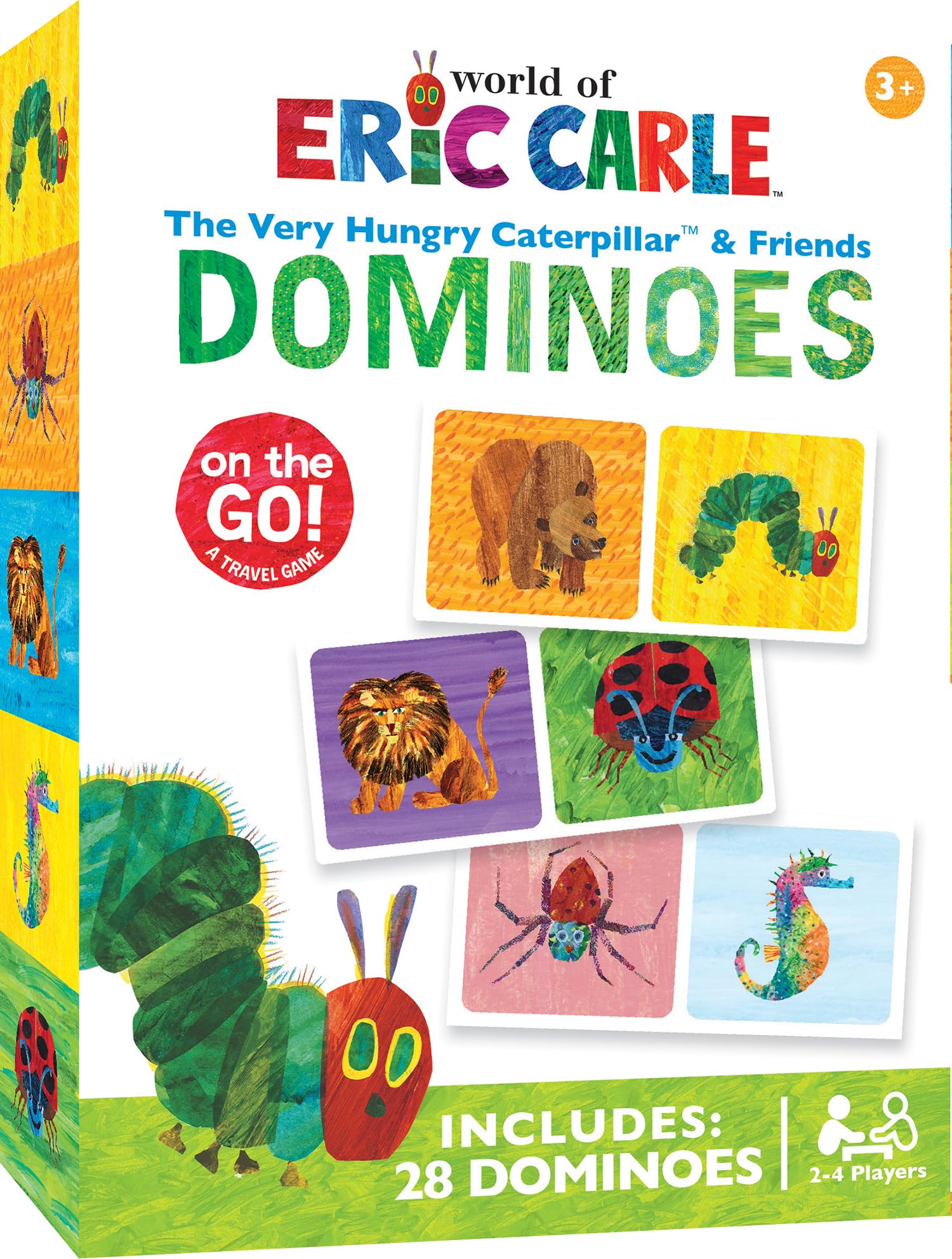 Masterpieces Eric Carle Bunte Dominosteine für Kinder ab 3 Jahren, mehrfarbiges Lernspiel, 28 Stück