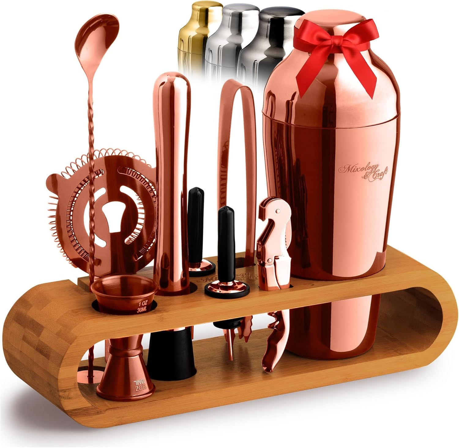 Mixology & Craft 10-Piece Bartender Kit with Stand