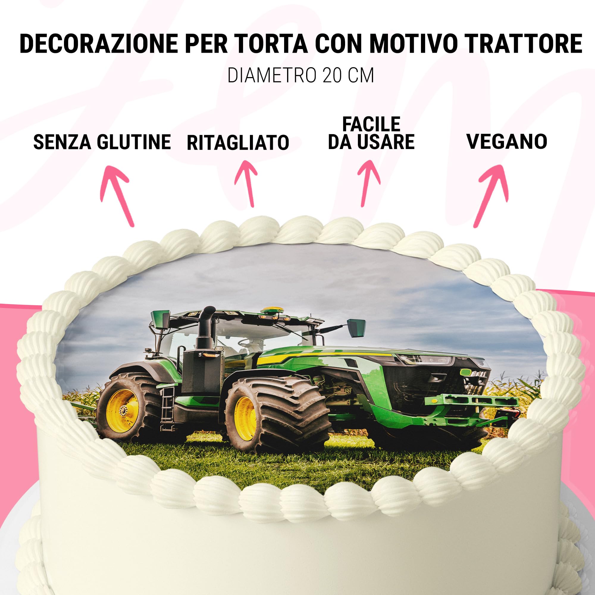 Carta Commestibile Per Torte J&amp;M DECO | Decorazione Compleanno | Per Torte Rotonde 20 Cm