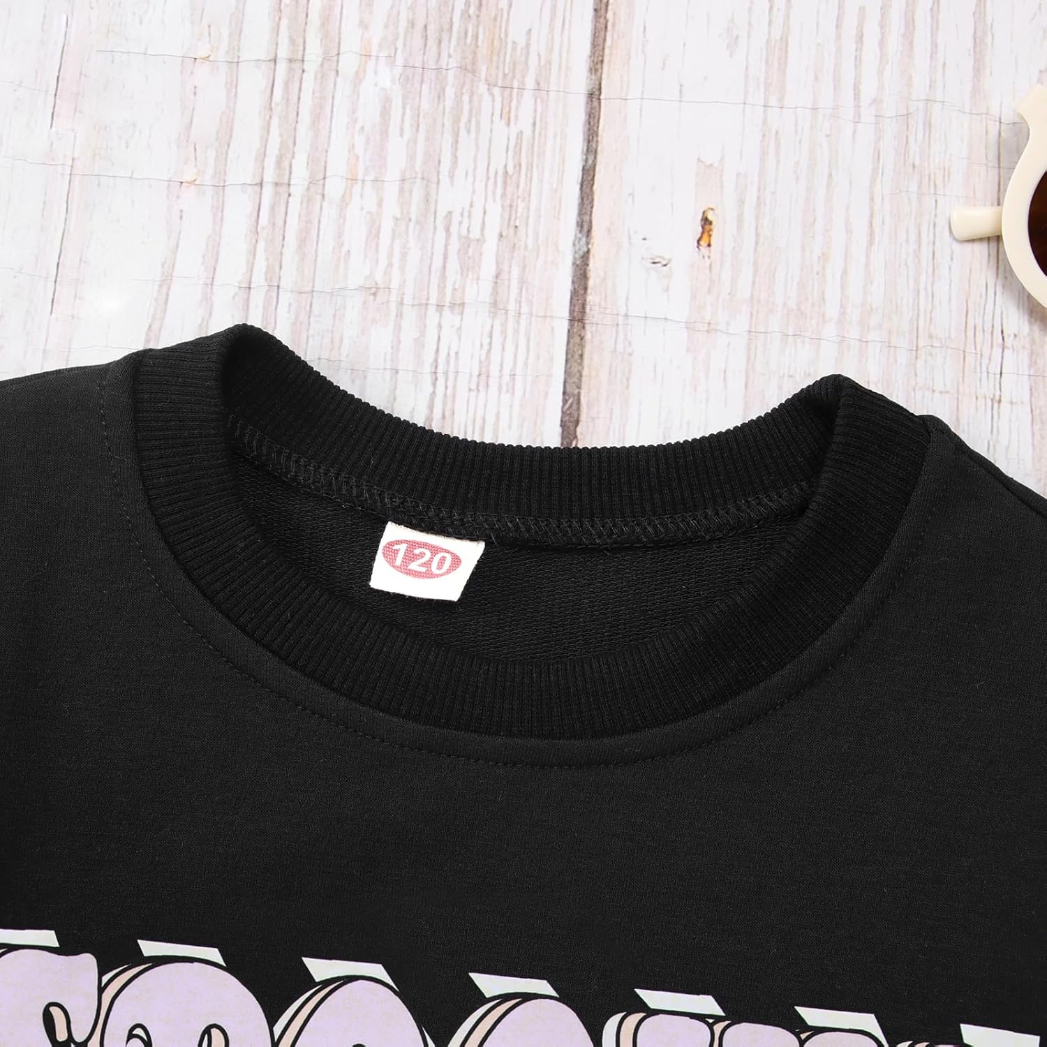 MODNTOGA Kids Boy Girl Crewneck Sweatshirt Ghost Graphic Spooky Season Letter Print Halloween Shirt Long Sleeve Pullover Tops - Image 4