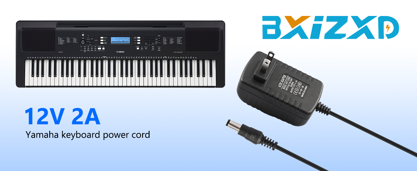 Chargeur Universel 12V 2A Pour Clavier Piano Yamaha PSR YPG YPT DGX - 11 Adaptateurs