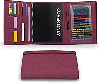 Vista 13 de Funda de folio compatible con Rocketbook Fusion, Everlast, Wave, organizador múltiple con bucle para bolígrafo, bolsillo con cremallera, soporte