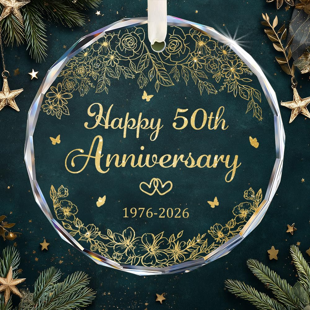50th Anniversary for Couple - Gift for 50th Wedding Anniversary 2026 - Golden Anniversary - 50 Years As Mr Mrs - 50th Anniversary Wedding Gift for Wife, Husband - 50 Years of Marriage