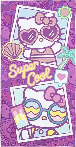 Northwest Toalla de playa Hello Kitty, 30 x 60 pulgadas, verano fresco