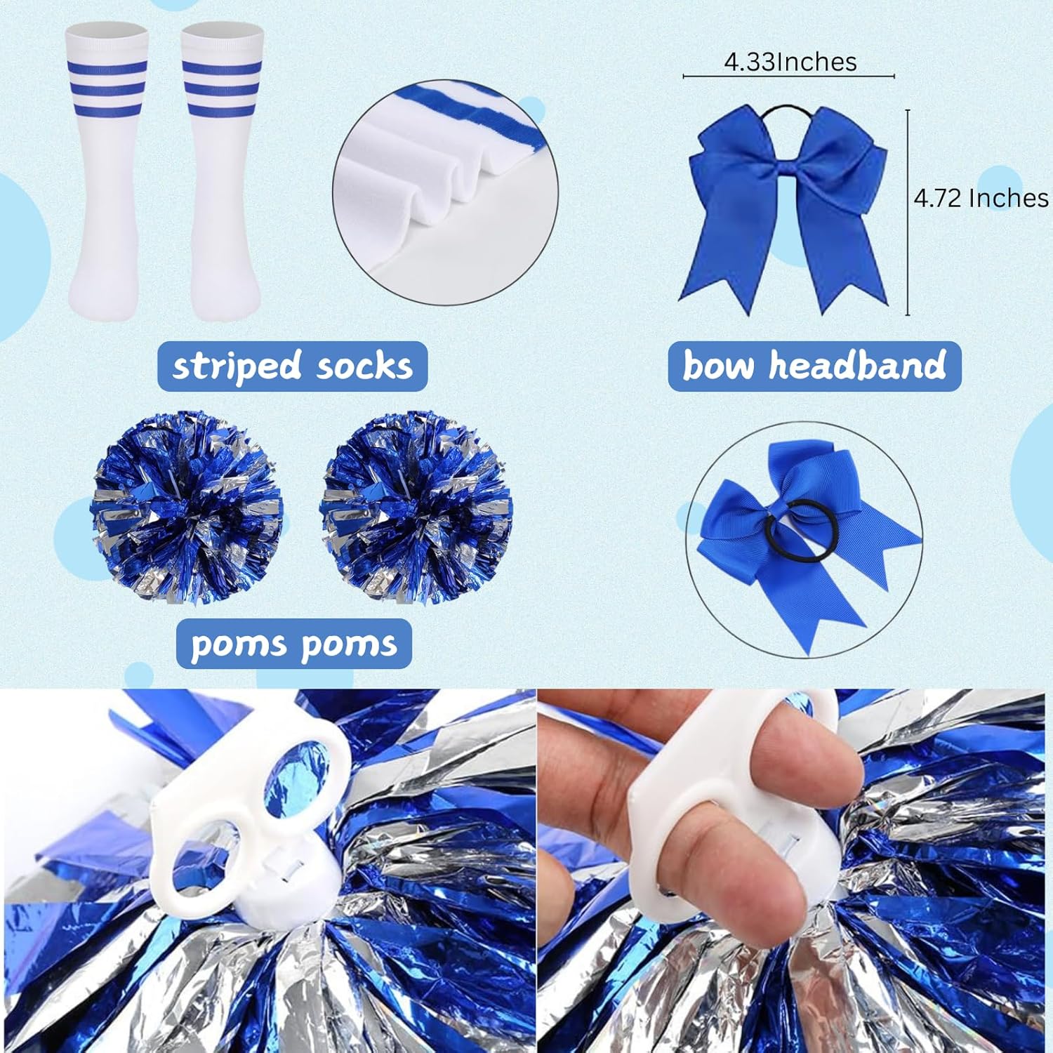 yolsun Cheerleader Costume for Girls Cheerleading Kids Dress up Halloween Cute Uniform High School Cheer leader Outfit - Image 3