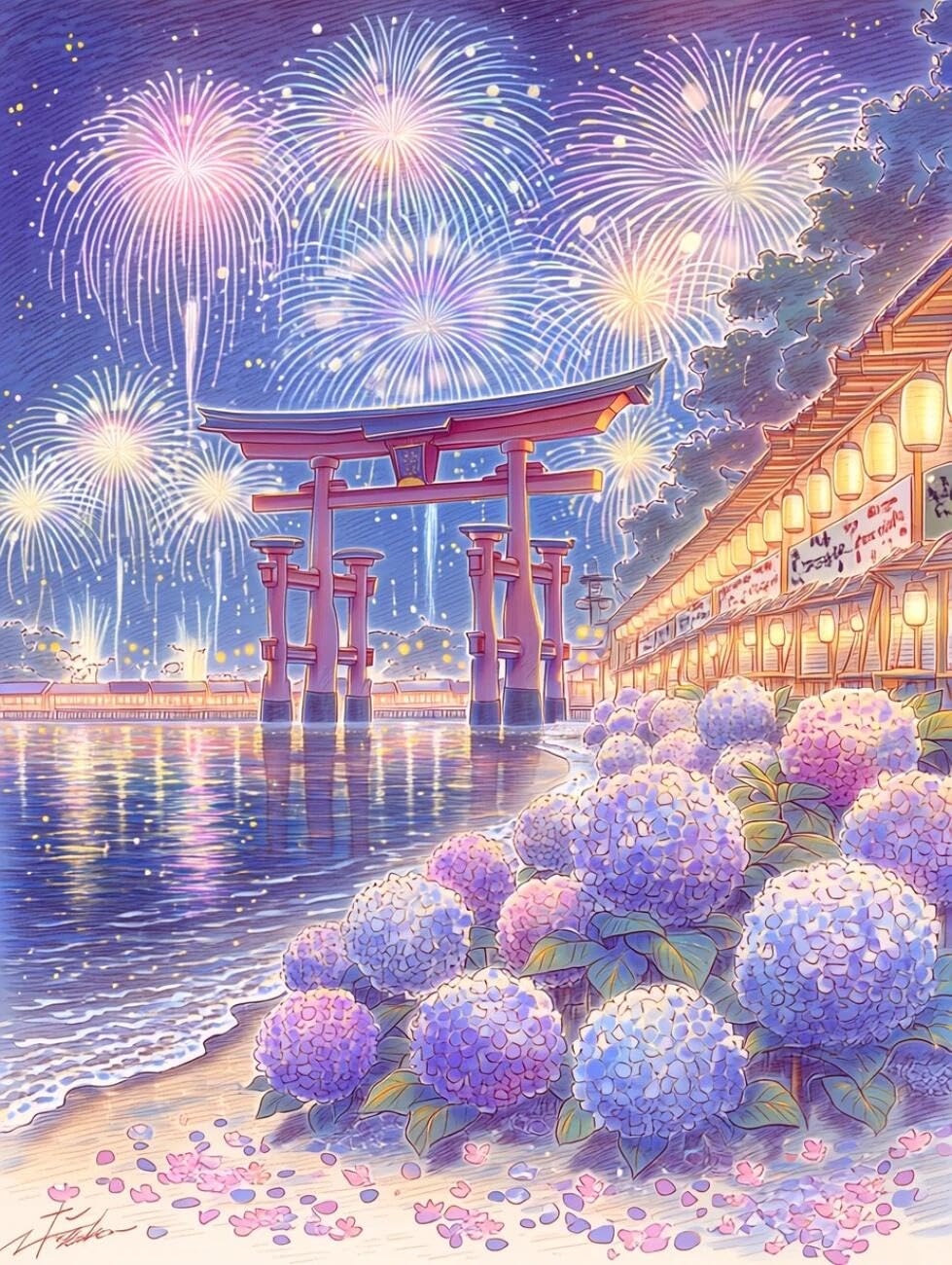 Rqwybcaxn Embroidery Beads Kit Flowers and Architecture 40x50cm