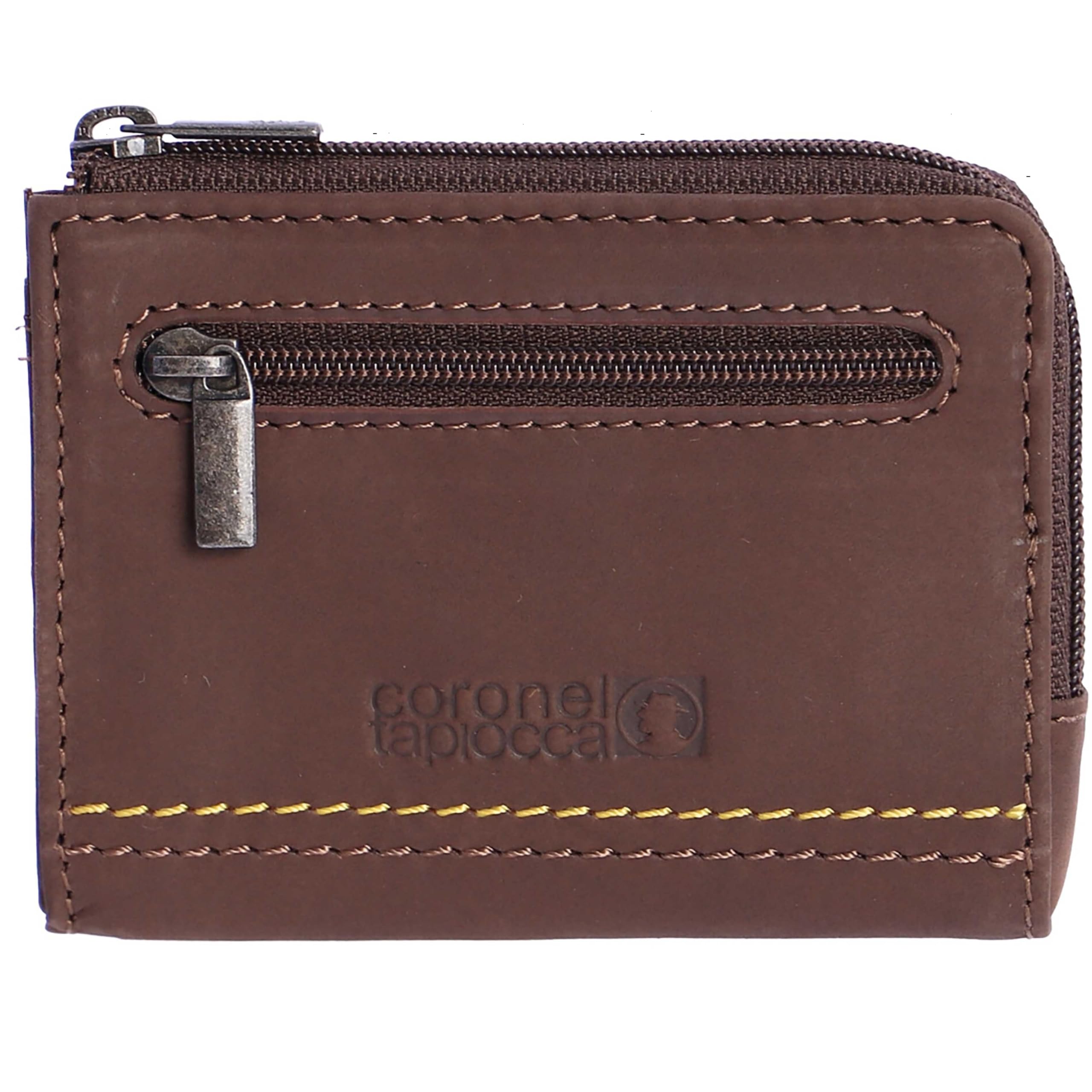 Coronel Tapioca – Men's Leather Wallets – Casual Wallet – Large Capacity, Brown, 8 x 10,5, Adriel